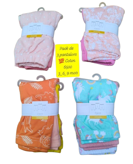 pantalons bébé 100% Coton