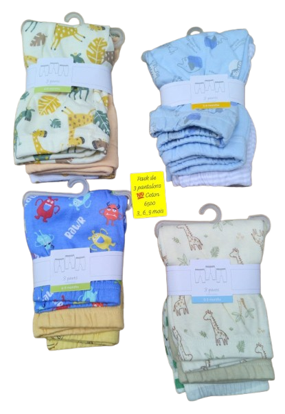 pantalons bébé 100% Coton