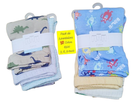 pantalons bébé 100% Coton